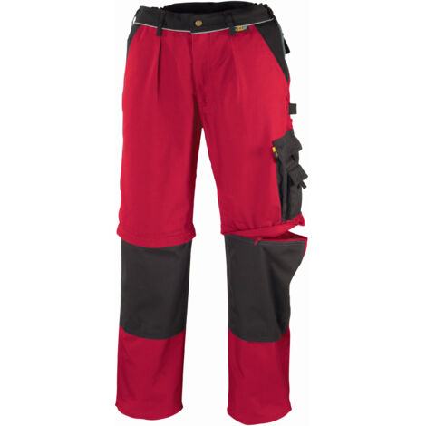 Canvas (320 g/m) 2-in-1 Bundhose  TOBAGO rot/schwarz Größe 64