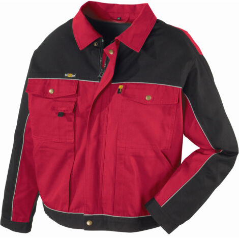 Canvas (320 g/m²) Bundjacke RIO rot/schwarz Größe S