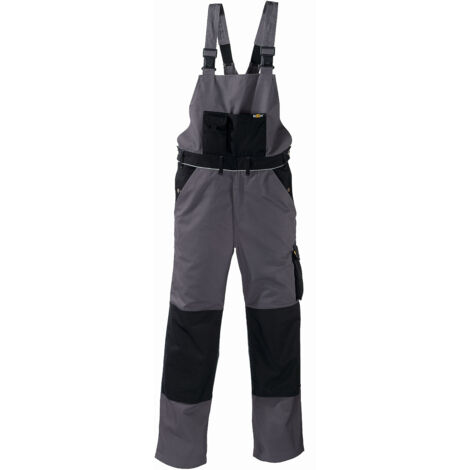 Canvas (320 g/m²) Latzhose AMAZONAS grau/schwarz Größe 98