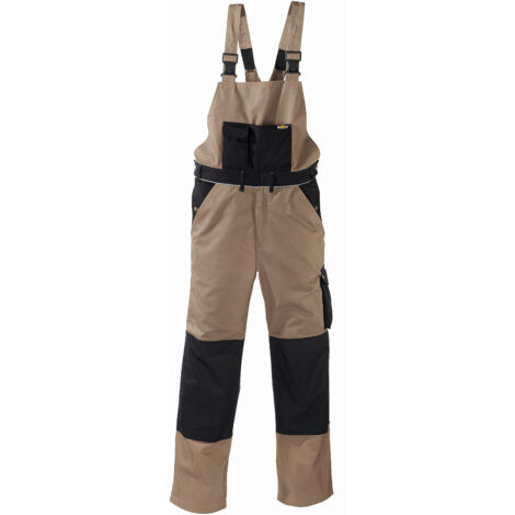 Canvas (320 g/m²) Latzhose AMAZONAS khaki/schwarz Größe 98