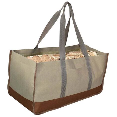Canvas Firewood Bag, Waterproof Firewood Storage Bag, Large Outdoor Log Carrier with Sturdy, Non-Slip Handles. MUMU