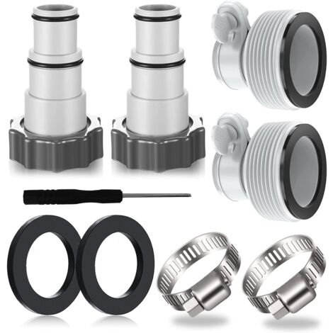 Caoutchouc Adaptateur Tuyau pour Pompe, Raccord pour Tuyau Piscine Intex Ø 32 et 38 mm