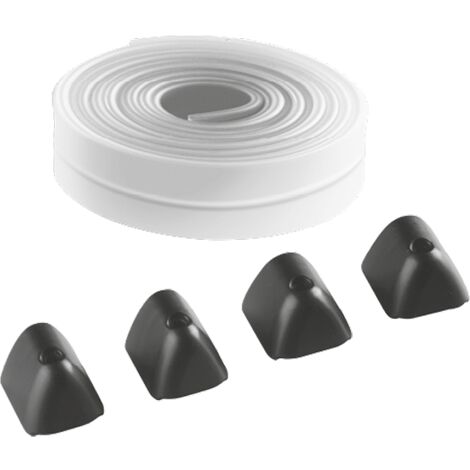Caoutchouc de protection antichoc 900PROFT6, 12 m et capuchons (transparent)