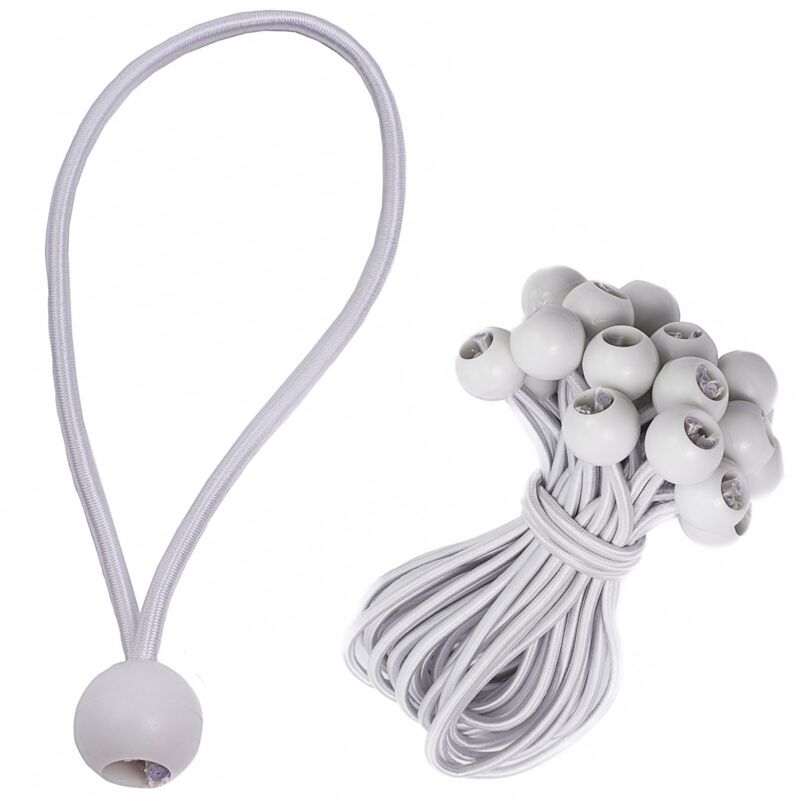 Caoutchouc élastique avec boule pour bâches 20 cm, 5 pièces