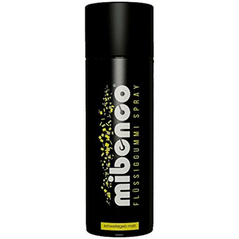 MIB71421016 Spray liquide pour caoutchouc, 400 ml, jaune/soufre mat - Mibenco