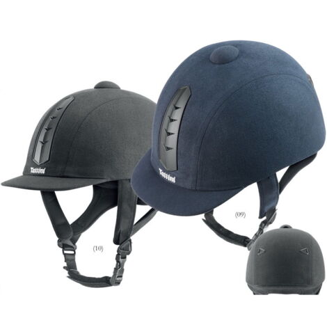 Cap da equitazione Pro 2 con rivestimento in microfibra e prese d'aria posteriori e anteriori cinturino sottogola e fibbia a sgancio rapido Omologato CE Guscio ABS: 54 cm, Blu 09