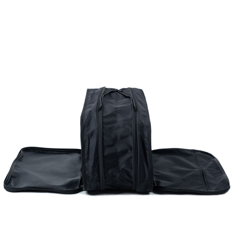 

Capa de almacenamiento de bolsa plegable de doble compresion de gran capacidad portatil impermeable ropa edredon Organizador de Viajes 15L Negro,