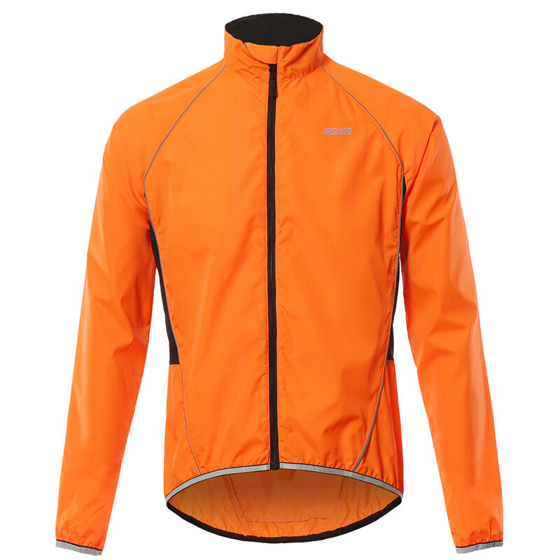 

Arsuxeo - Capa de la chaqueta de manga larga bici Jersey viento chaqueta reflectante ciclismo transpirable hombres al aire libre Ropa de deporte