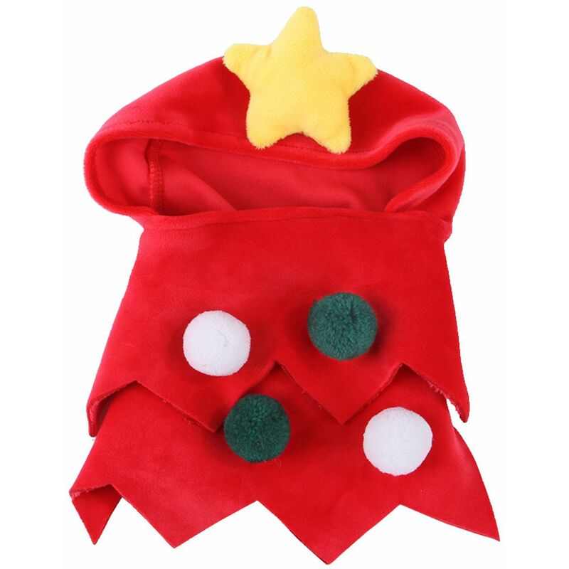 

Capa de Navidad para mascotas Disfraces de Navidad para mascotas Capa de gato Capa de Navidad para cachorros con sombrero,Rojo, L