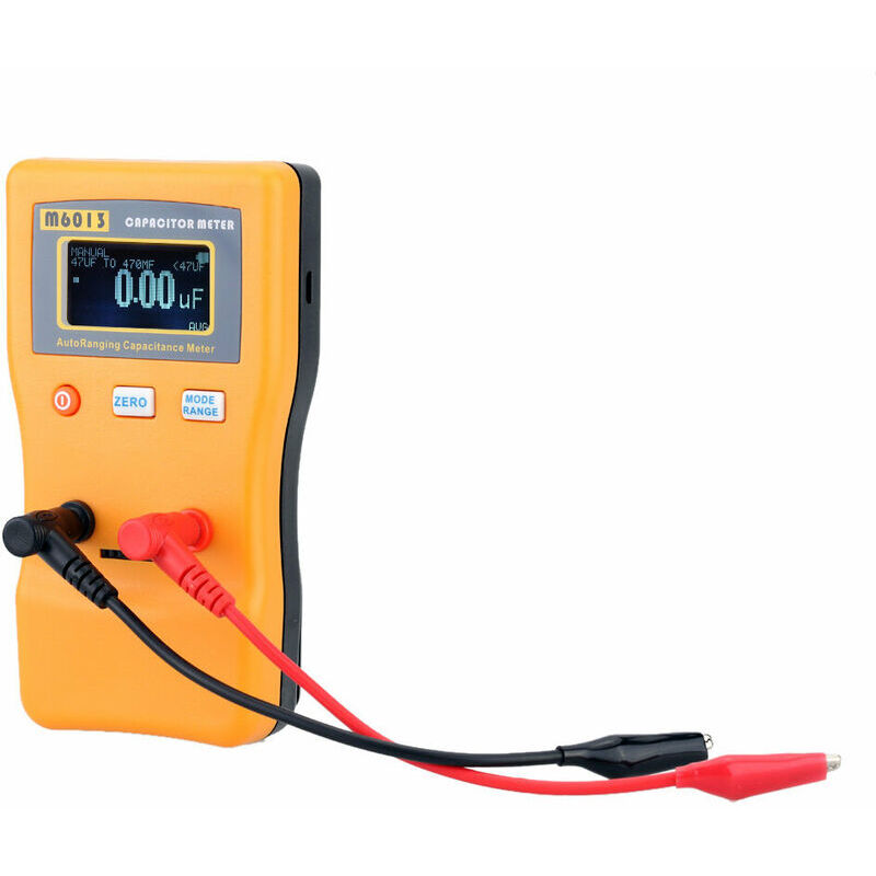 Capacimetre Capacitance Testeur, M6013 0,01pf à 470mf Capacimètre Testeur De Condensateur Capacimètre à Plage Automatique Testeur De Capacité