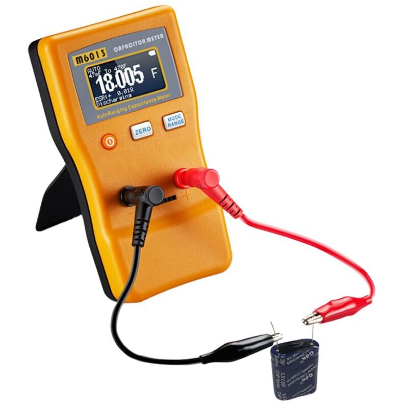 Capacimetre Capacitance Testeur, M6013 0,01pf à 470mf Capacimètre Testeur De Condensateur Capacimètre à Plage Automatique Testeur De Capacité