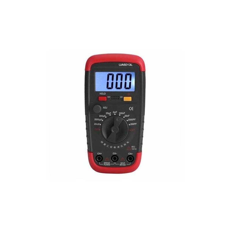 Tigrezy - Capacimètre professionnel, testeur de capacité numérique 0,1 pF - 20000uF, avec compteur de capacité à rétroéclairage lcd