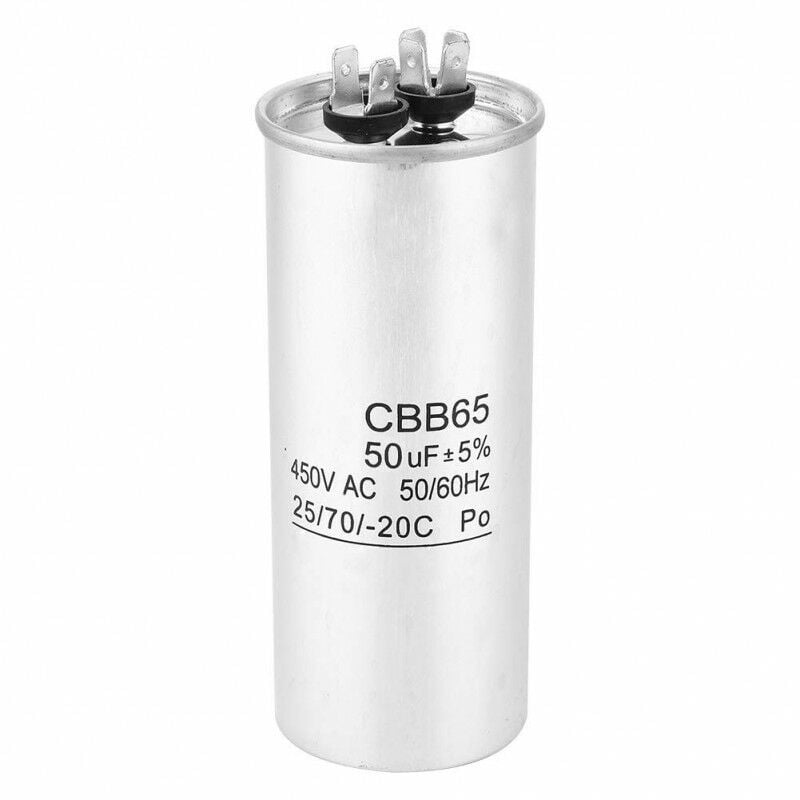 Europarecambios 2020 - Capacitor 50¬μF 450V Work Air Conditioning Metal Standard