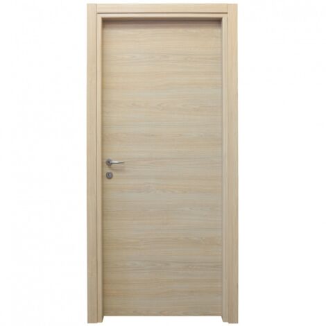 Capaldo – Porte Microtec 210 x 90 chêne blanchi – Cadre en sapin massif – Remplissage carton traité – Épaisseur 44mm – Réversible
