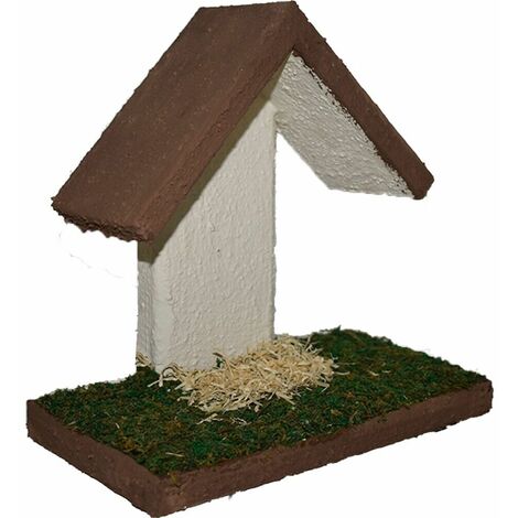 Capanna per presepe moderna stella cometa prato muschio paglia luci led grotta legno addobbi decorazioni casa albero di natale - decoro: Grande