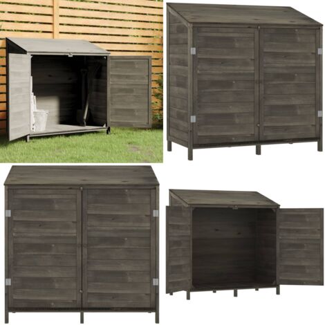 Capanno da Giardino Antracite 102x52x112cm Legno Massello Abete - Capanno in legno - Capanno antracite