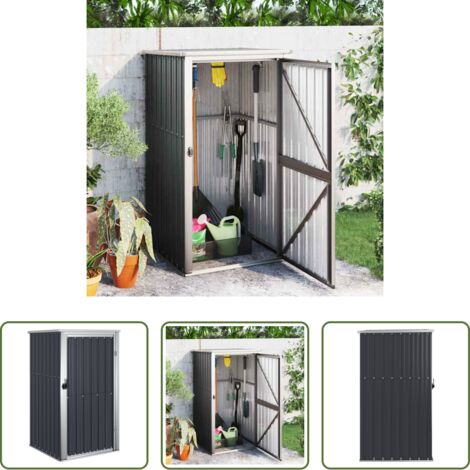 Capanno da giardino -  Capanno per Attrezzi Antracite 88x89x161 cm Acciaio Zincato