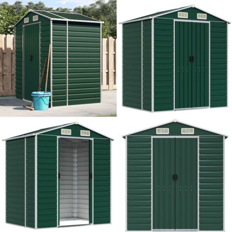 Capanno da Giardino Verde 191x130x198 cm in Acciaio Zincato - Capanno in acciaio zincato - Capanno verde