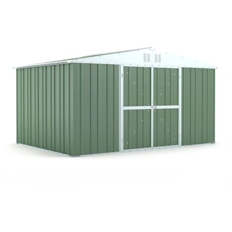 Capanno garage giardino Box in Acciaio Zincato 403x269 cm x h 217 cm - 149KG - 10,84 mq - VERDE