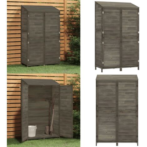 Capanno Giardino Antracite 102x52x174,5 cm Legno Massello Abete - Capanno in legno - Capanno antracite