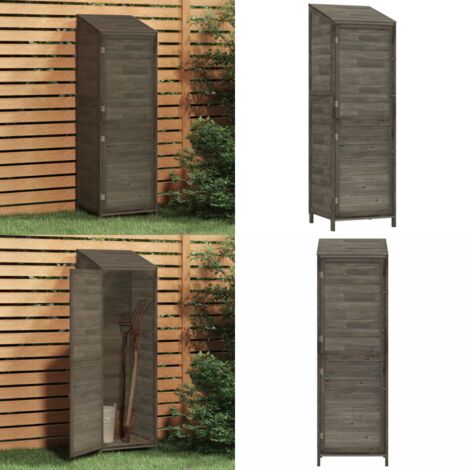 Capanno Giardino Antracite 55x52x174,5 cm Legno Massello Abete - Capanno in legno - Capanno antracite