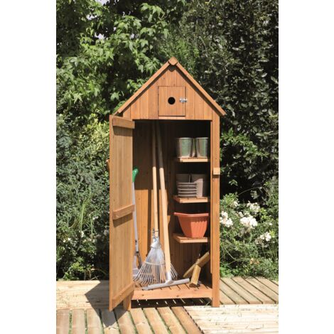 Capanno per attrezzi ed utensili da giardino con 3 scompartimenti in legno di Abete "Made in Italy"