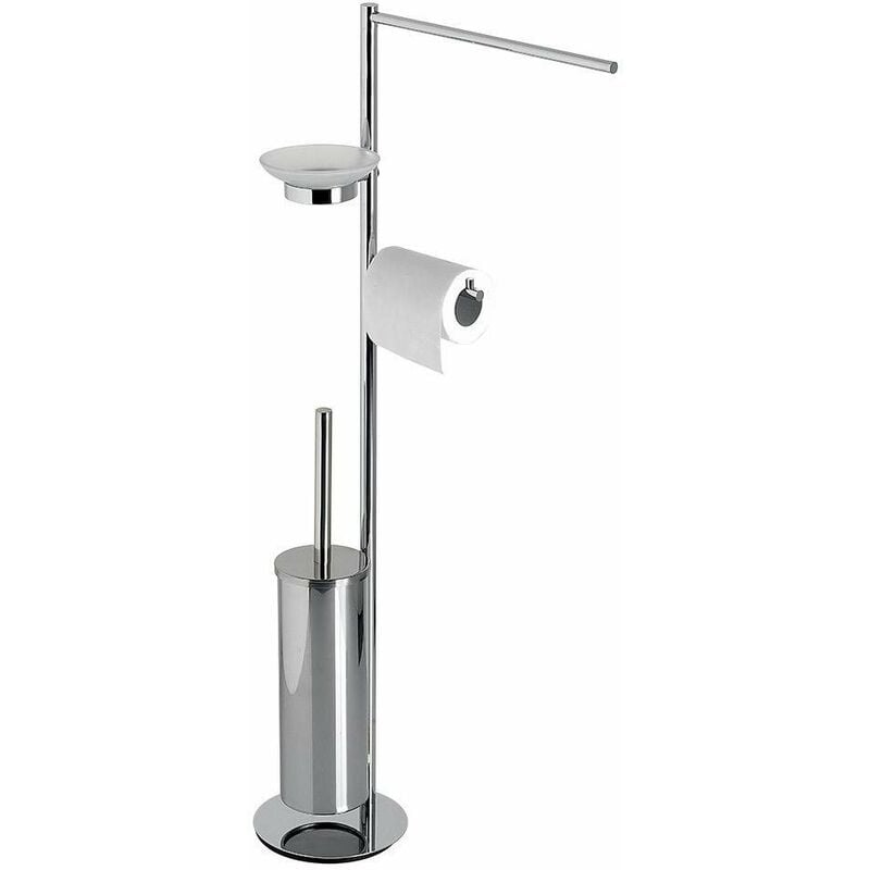

Lámpara de pie multifuncional en acero Capannoli Hoop HP175 | Satinato - Acero cromado