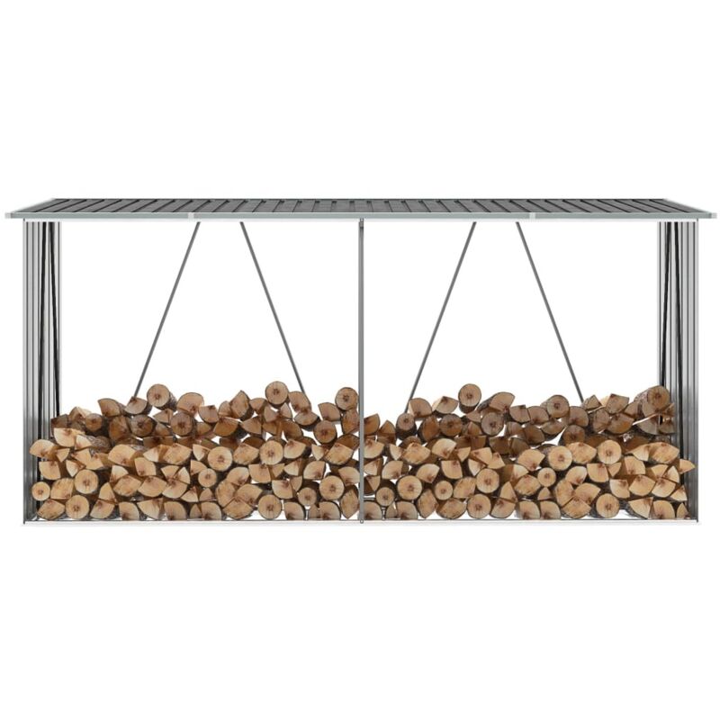 Capannone Da Giardino In Acciaio Zincato 330x84x152cm Grigio Vidaxl