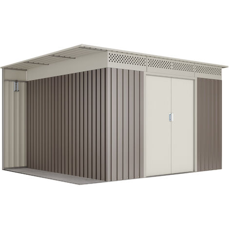 Caseta de jardín de metal premium hasta 13,22 m2 - 10 años de garantía