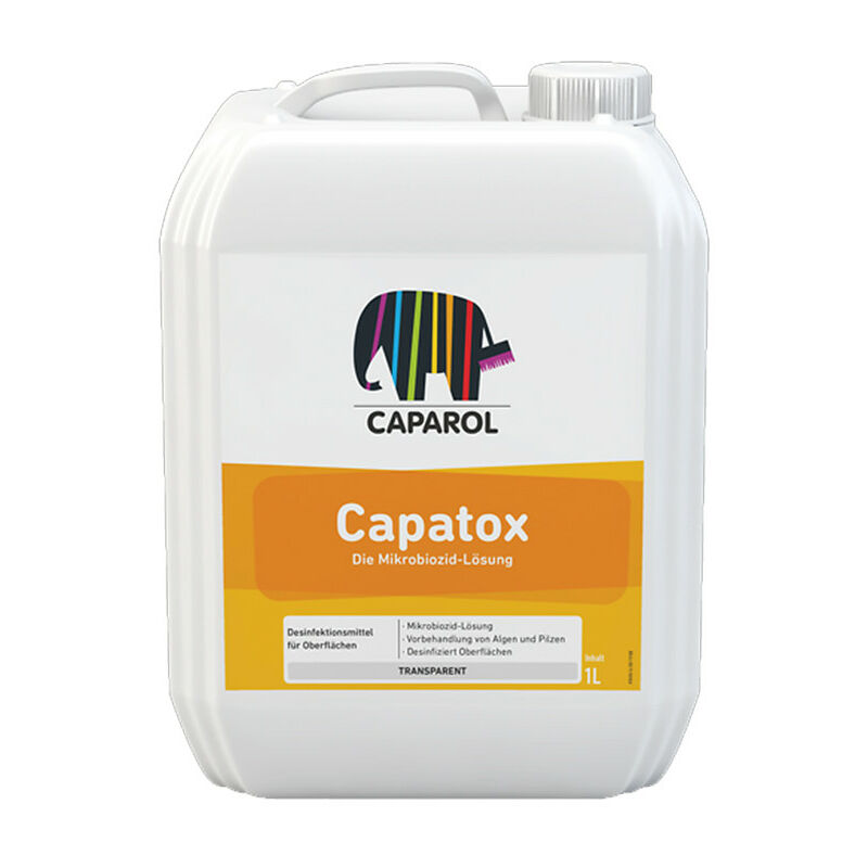 Image of Capatox - Microbicida Igienizzante Per Eliminare Muffe E Alghe Da Interni Ed Esterni - 1l - Trasparente - Caparol