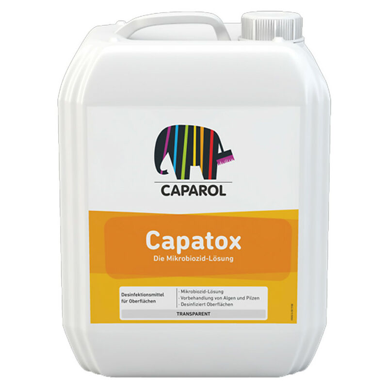 Image of Caparol - capatox - microbicida igienizzante per eliminare muffe e alghe da interni ed esterni - 5L - trasparente
