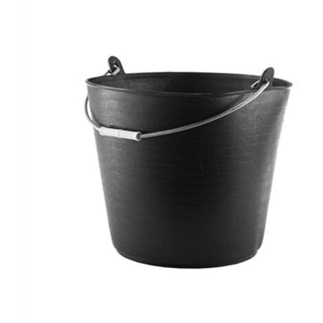 Capazo Agricola 26Lt Asa Metalica Polietileno Negro Plasvidavi