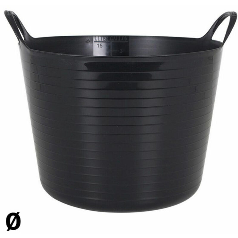 

BigBuy Garden Capazo de Plástico Multiusos Flexy Negro ø 45,5 x 49,5 x 38 cm