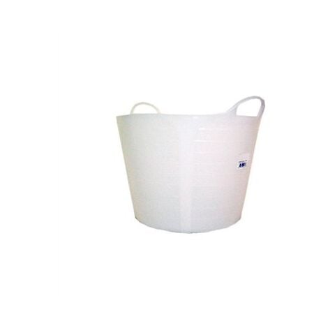 Capazo de vendimia Ø44x38cm de 38 litros de capacidad fabricado en plástico color blanco