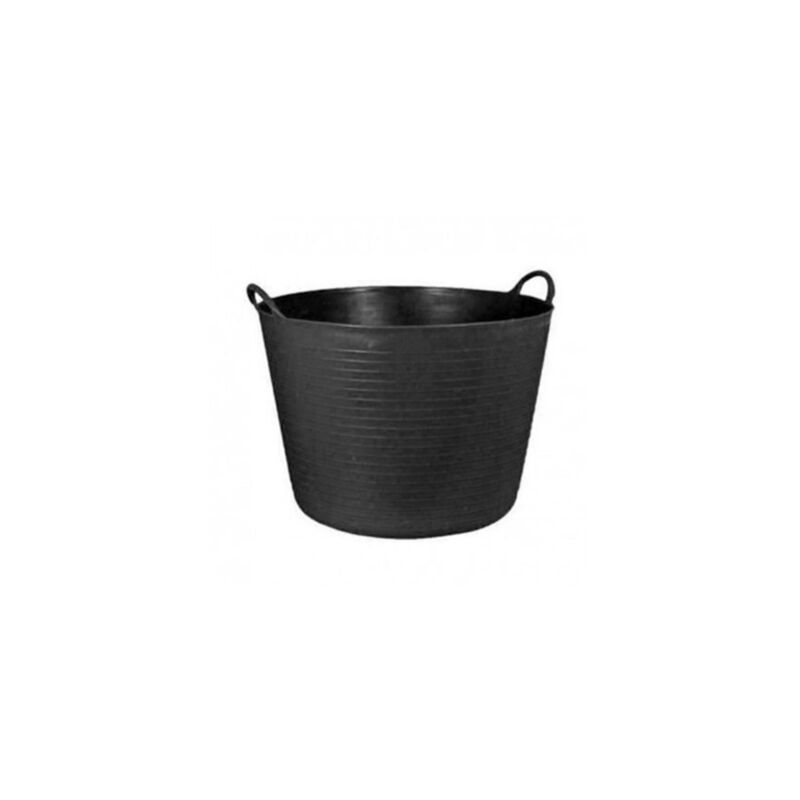 Capazos de plástico Flexible, de Color Negro , de 45 x 33 cm con Capacidad de 42 litros, con Asas, Cubo de plástico 42 litros Negro Thayba