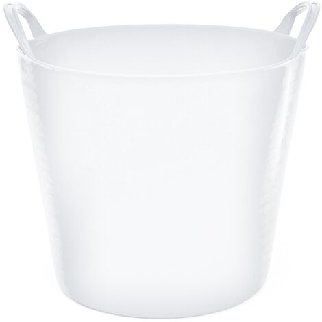 Capazo uso alimentario de plastico 25 Litros Blanco