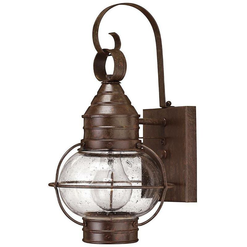 Elstead Cape Cod - 1 Light Outdoor Small Wall Lantern Light Sienna Bronze, E27