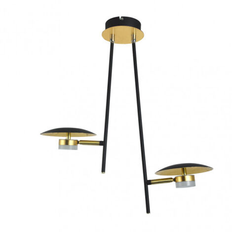 cape town pendelleuchte 2l 12w 4000k schwarz/gold 52x49x15 cm 1080 lm dimmbar und regelbar