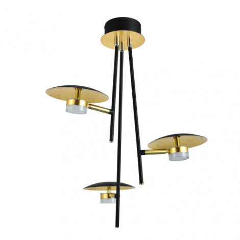 Cape Town Pendelleuchte 3l 18w 4000k schwarz/gold 53x39x39 cm 1440 lm richtungs- und schwenkbar