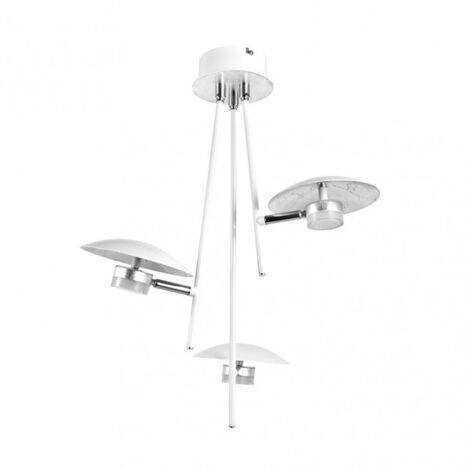 cape town pendelleuchte 3l 18w 4000k weiß/silber 53x39x39 cm 1440 lm richtungs- und schwenkbar