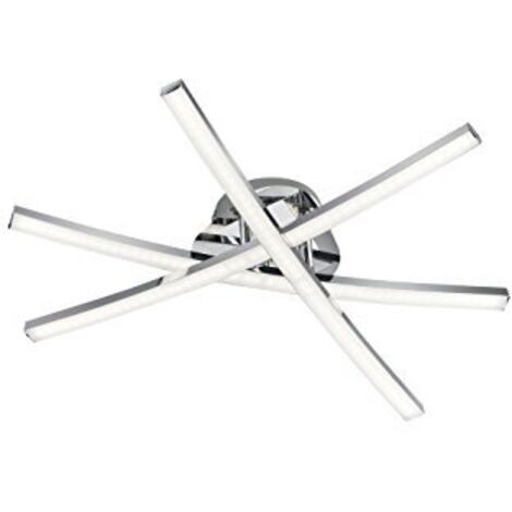 CAPELLA PLAFONIERA LED 3 LUCI BACCHETTE CON DIFFUSORI CROMATI E SATINATI D. 50CM LED 16 W · 1.700 lm · 3.000 K