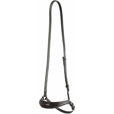 Capezza chiudibocca German in cuoio con anelli: PONY, Nero