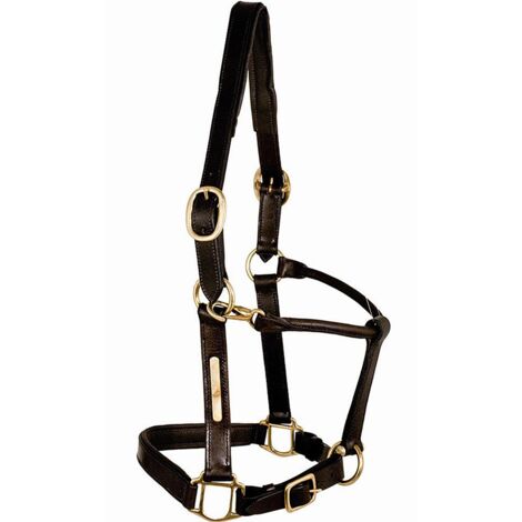 Capezza in cuoio con imbottitura in pelle: Pony, Nero 10