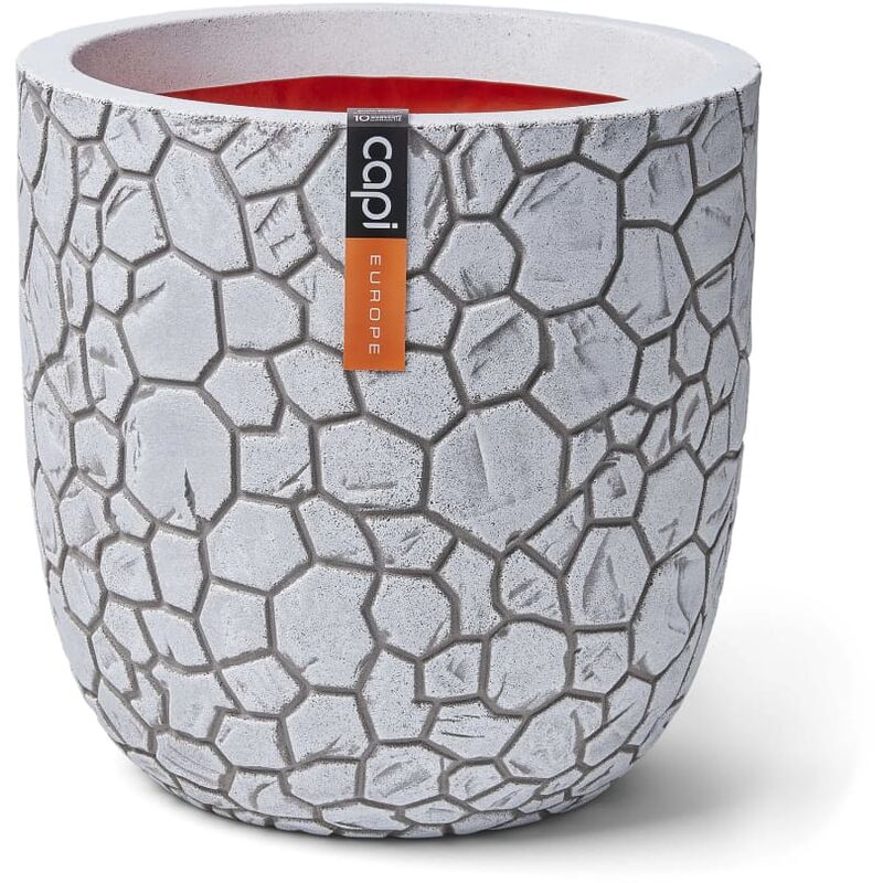 

Capi Macetero ovalado Clay gris marfil 43x41 cm - Blanco