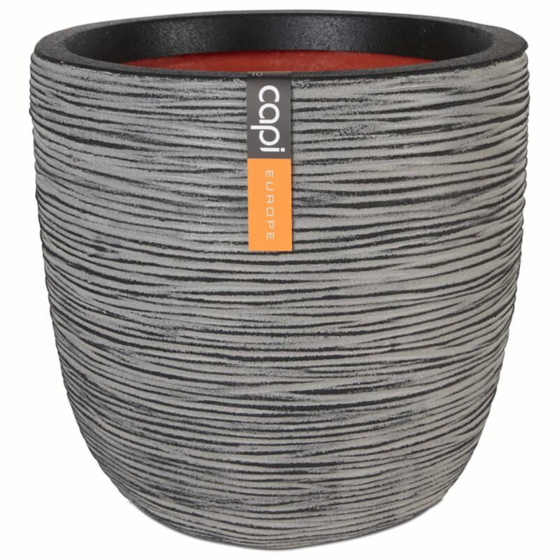 Capi Jardiniere Nature Rib 43 x 41 cm anthracite KOFZ933 424243