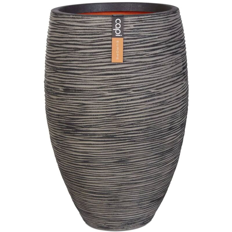 

Jarrón Nature Rib elegante Deluxe gris antracita 45x72 cm - Antracita - Capi