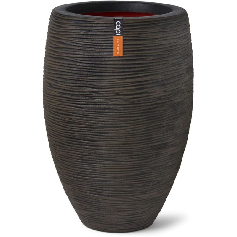 

Capi Jarrón Nature Rib elegante Deluxe marrón oscuro 45x72 cm - Marrón
