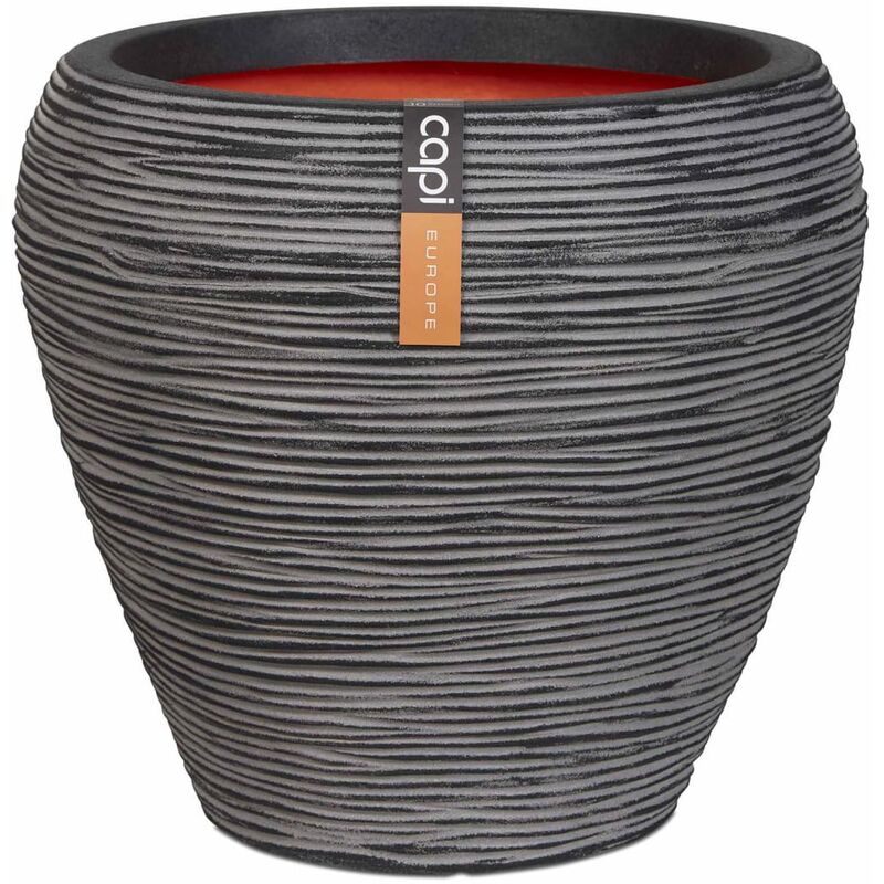 

Capi Jarrón cónico Nature Rib 42x38 cm gris antracita PKOFZ362 - Antracita