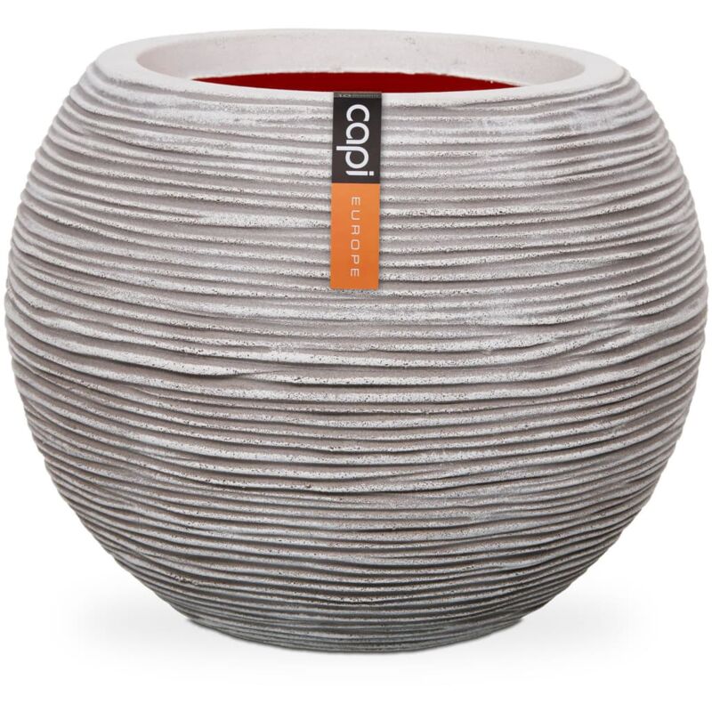 

Capi Jarrón en forma de bola Nature Rib 62x48 cm color marfil KOFI271 - Blanco
