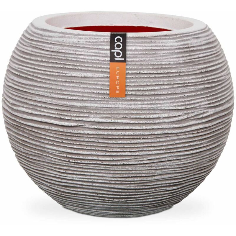 

Capi Jarrón en forma de bola Nature Rib 62x48 cm color marfil PKOFI271 - Blanco